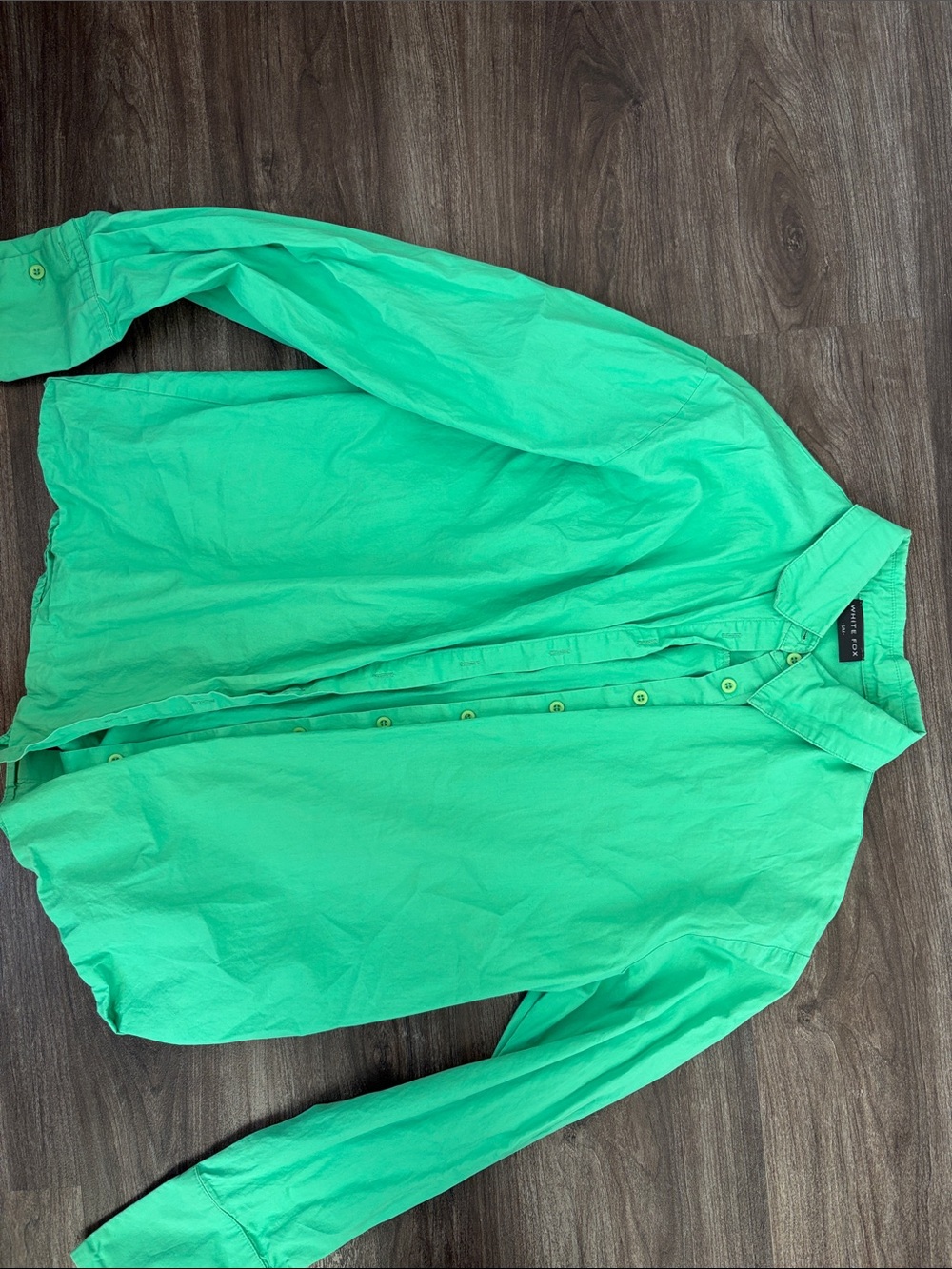 White Fox Boutique Teal Green Button-Up Shirt